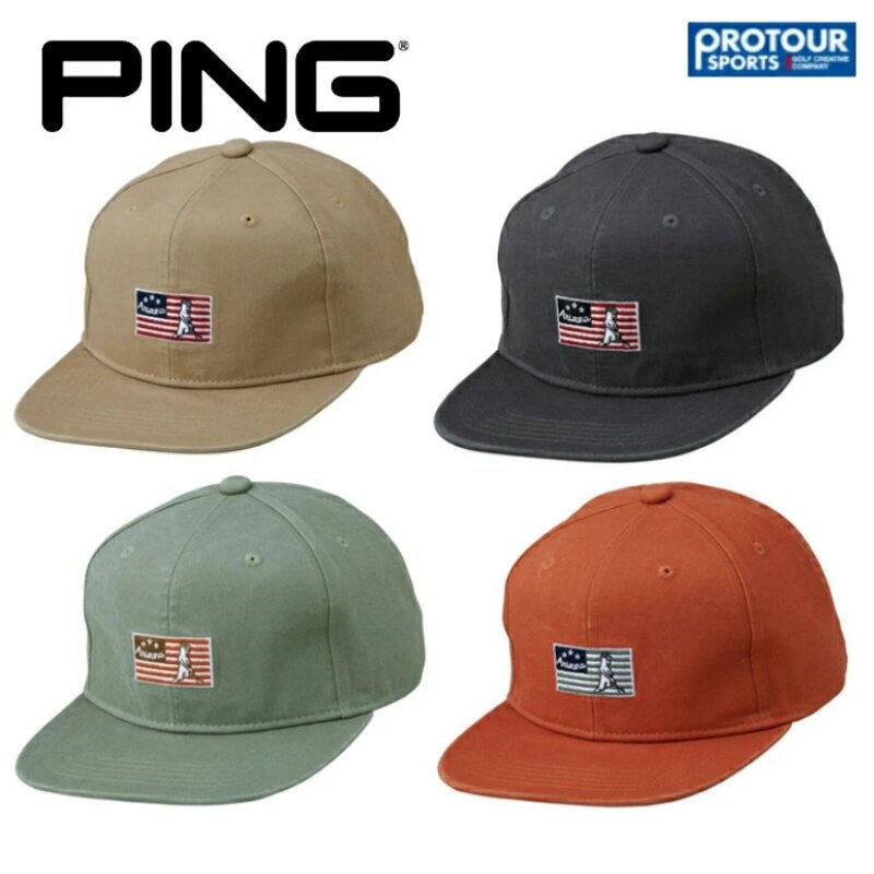 25新品日本Mr. Ping Golf潮男高尔夫球帽运动平沿遮阳鸭舌有顶帽