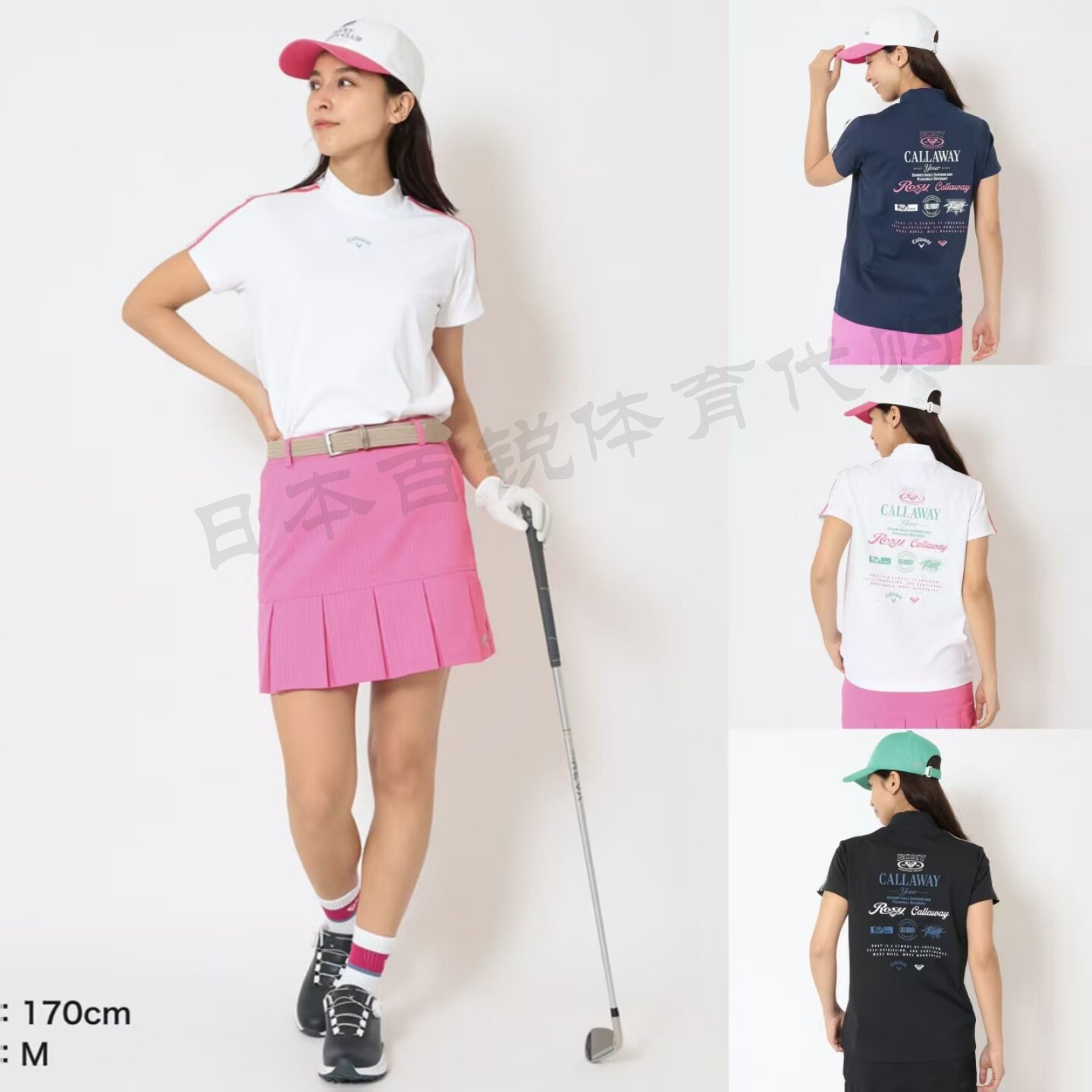 26春夏日本Callaway卡拉威ROXY联名款高尔夫女装字母短袖T恤正品