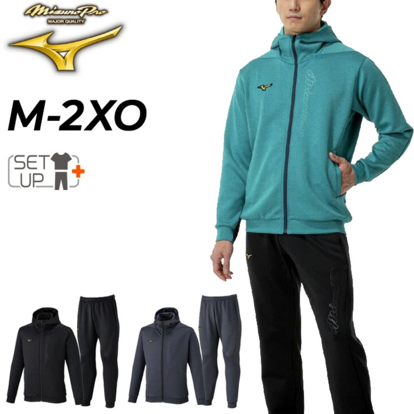 25秋冬新日本MIZUNO美津浓Pro棒球服运动套装男连帽夹克外套长裤