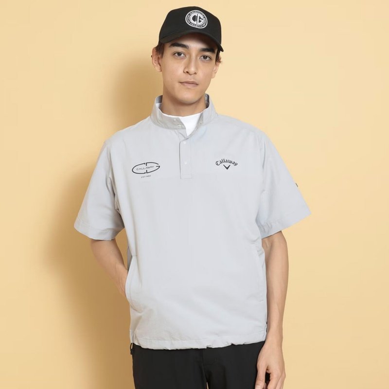 2025新款日本Callaway卡拉威正品男士高尔夫球服短袖半拉链外套