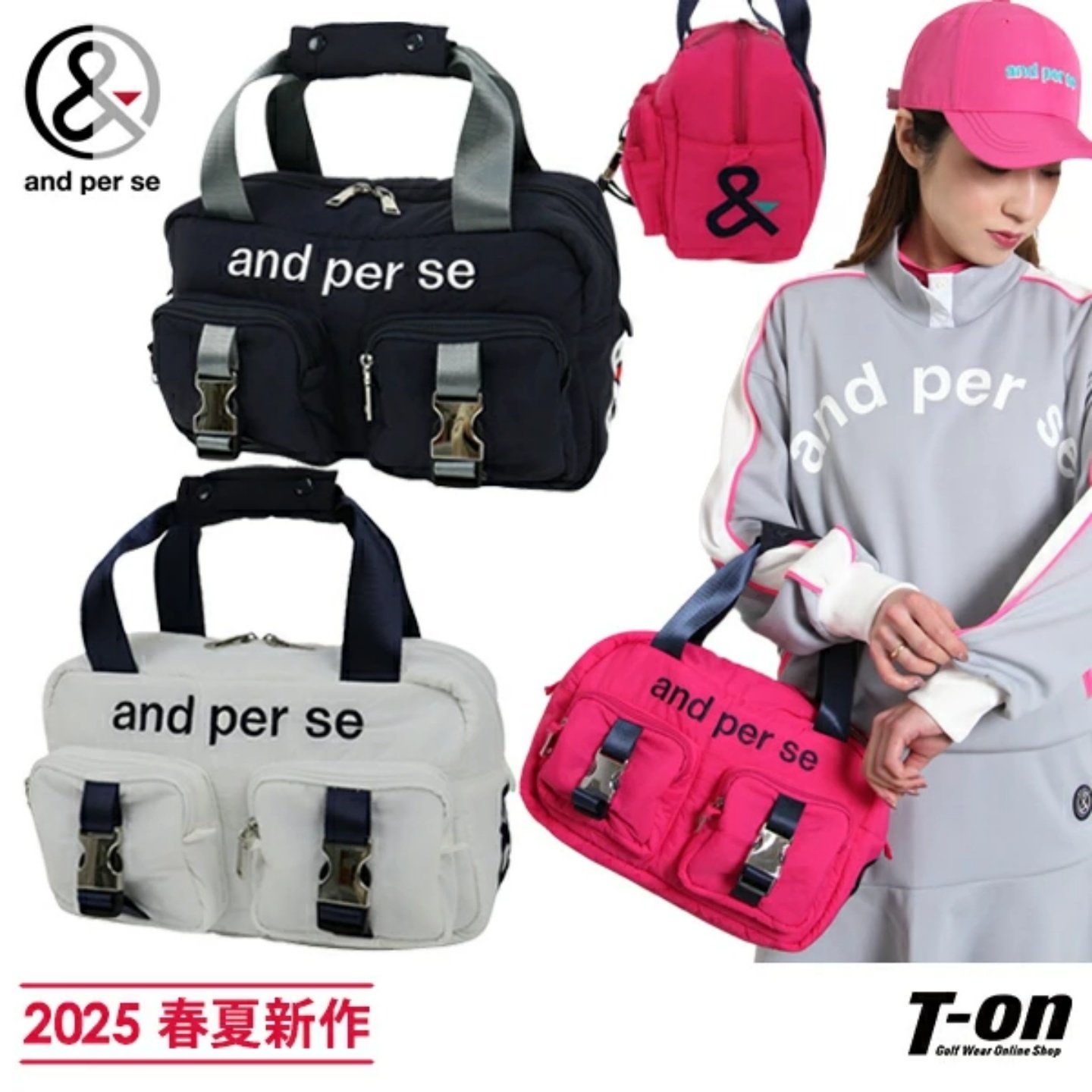 25年款日本and per se golf男女款高尔夫球手拎包球车包正品代购