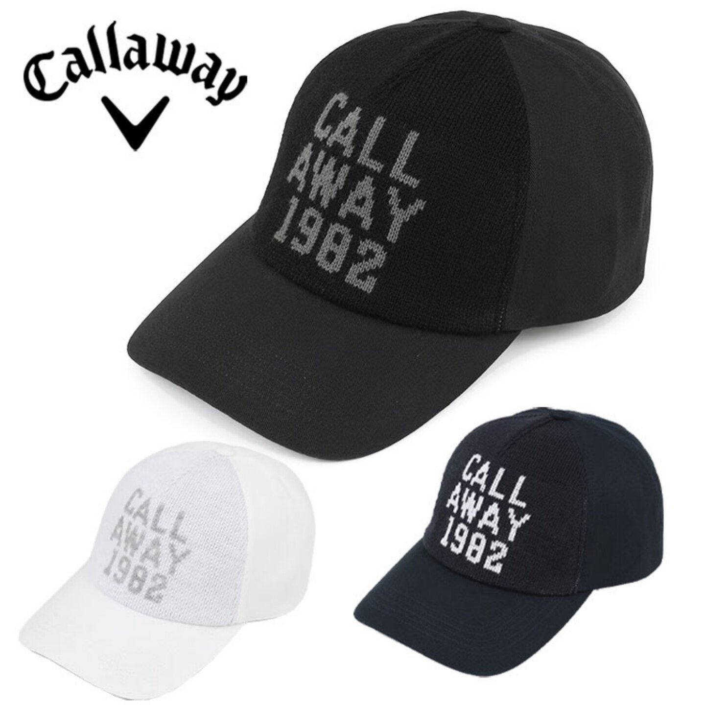 日本Callaway卡拉威26秋冬新款高尔夫球帽男款棉质针织网眼鸭舌帽
