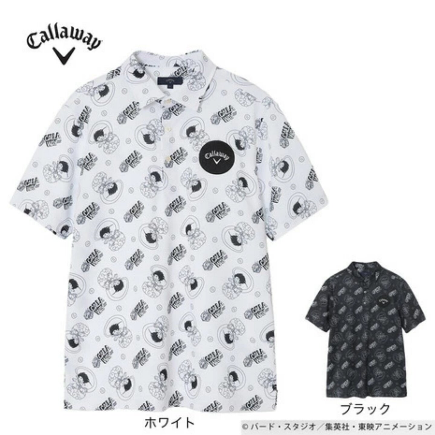 25年日本Callaway卡拉威&龙珠联名限定高尔夫男装印花短袖POLO衫