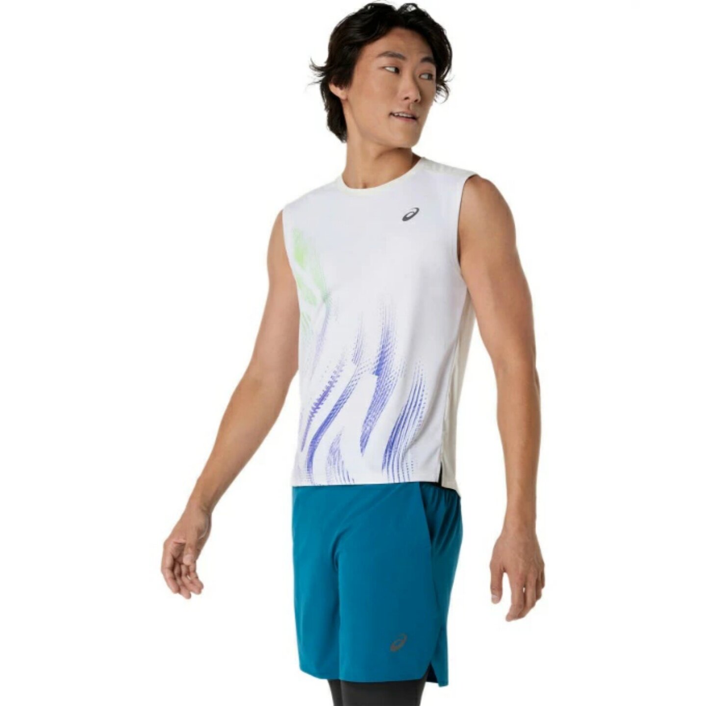 亚瑟士男夏季速干跑步背心