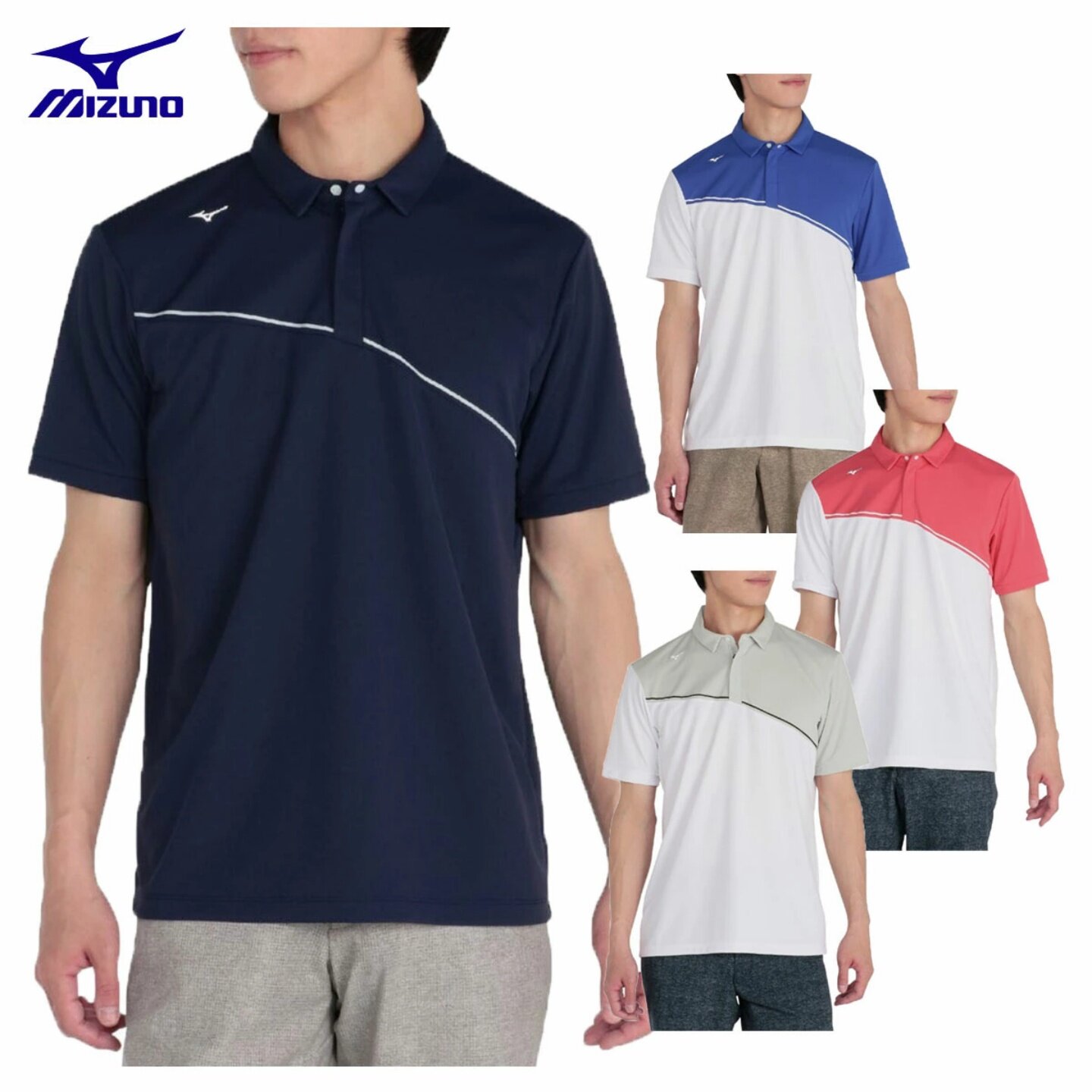 25年春夏日本Mizuno美津浓男士高尔夫衣服短袖T恤翻领POLO衫代购