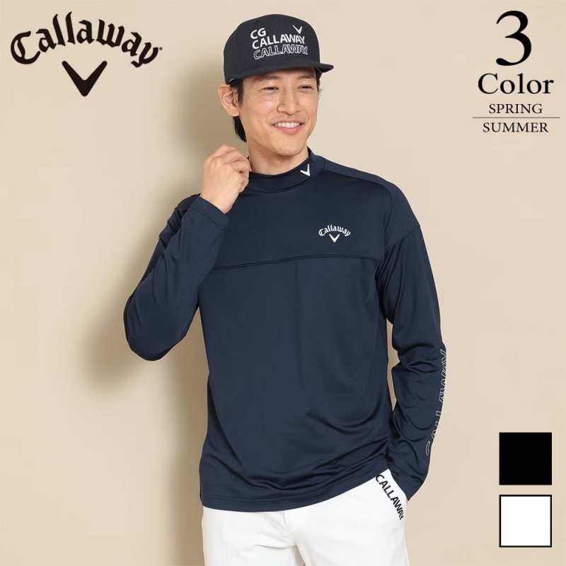 日本Callaway卡拉威24新款男士长袖圆领T恤POLO衫高尔夫球服代购