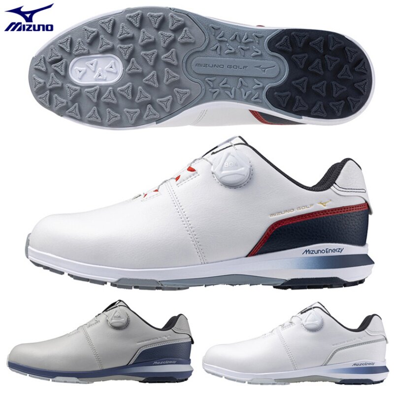 日本直邮MIZUNO GOLF男美津浓BOA高尔夫球鞋4E宽楦无钉鞋正品代购