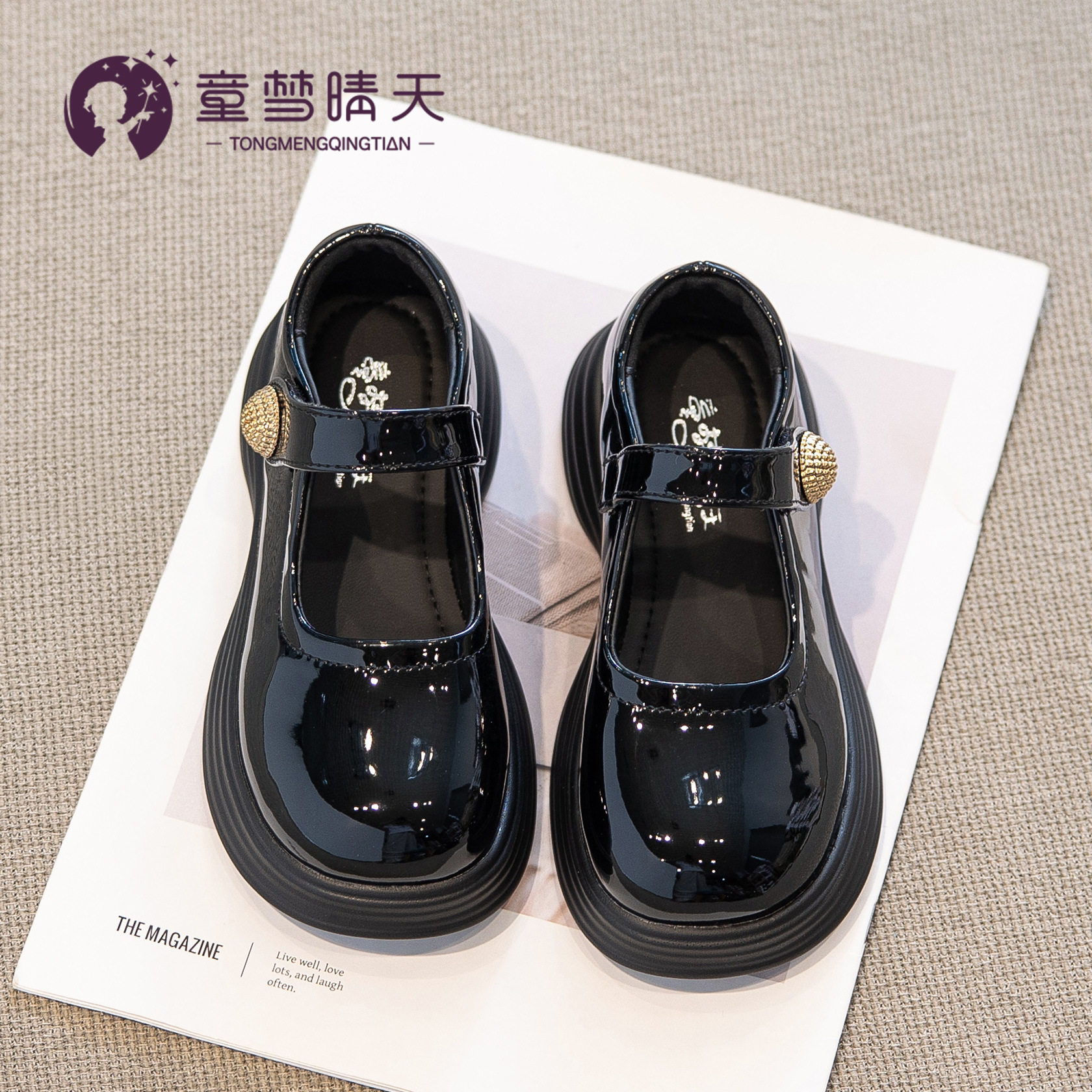 黑色皮鞋女童公主鞋2026新款秋季儿童玛丽珍鞋女宝宝鞋子学生春秋