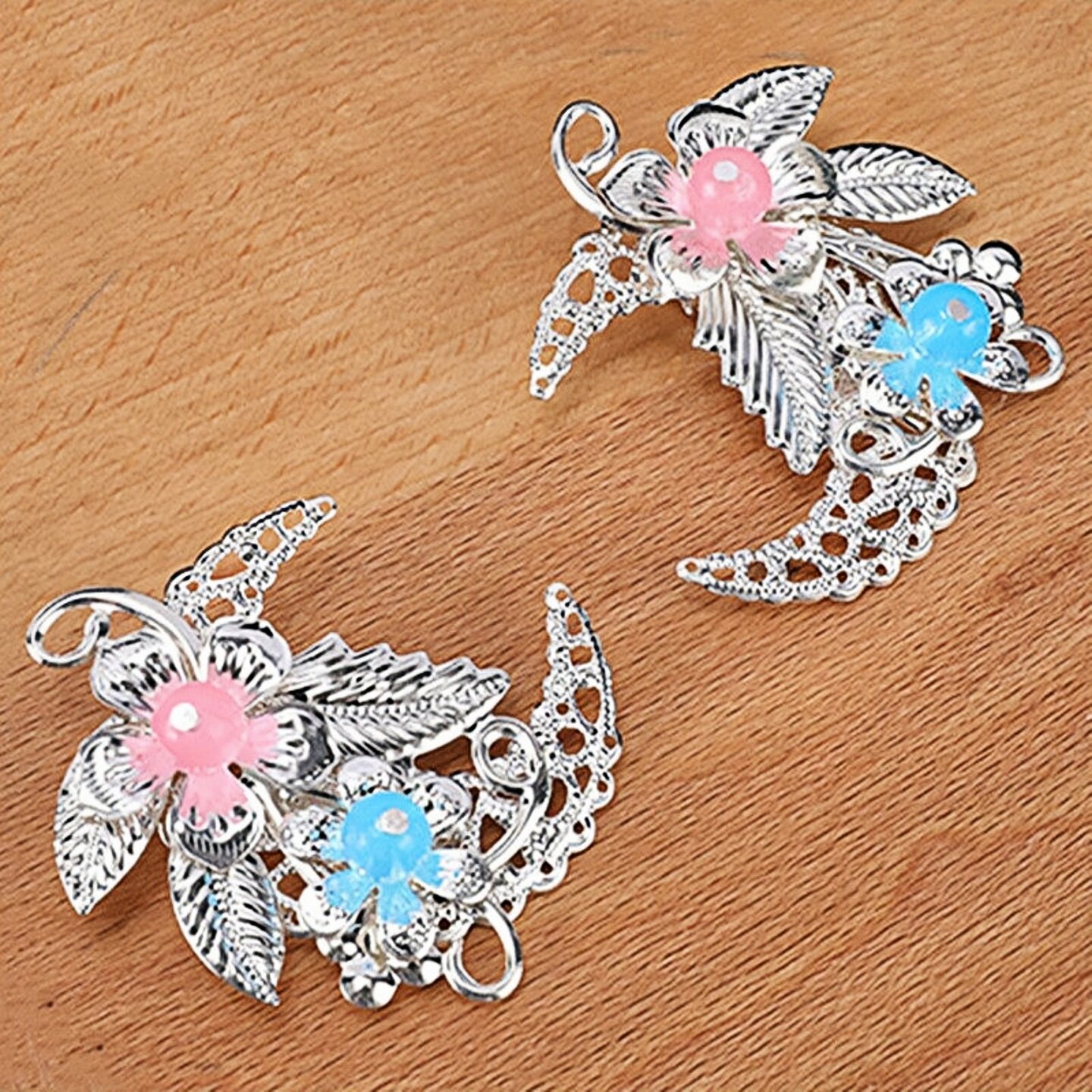 复古风发饰套装白娘子银色荷月牙头饰汉服步摇簪子宫廷古典对夹子