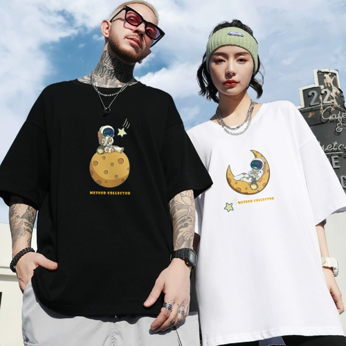 Tide, небольшая дизайнерская футболка с коротким рукавом для влюбленных, летняя парная одежда, летняя одежда, короткий рукав, тренд сезона, большой размер