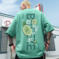 Tide, зеленая летняя трендовая сексуальная футболка, короткий рукав, оверсайз, большой размер