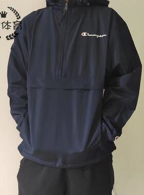 【美国购入】champion草写字母薄款运动情侣冲锋衣 V1012防风防水
