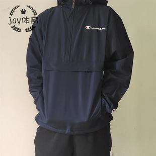 运动情侣冲锋衣 champion草写字母薄款 V1012防风防水 美国购入