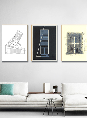 建筑设计师工作室小众装饰画