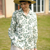 SOLI 古巴领印花衬衫 素白已然 故事 ECRU 棉质 春天 清新文艺