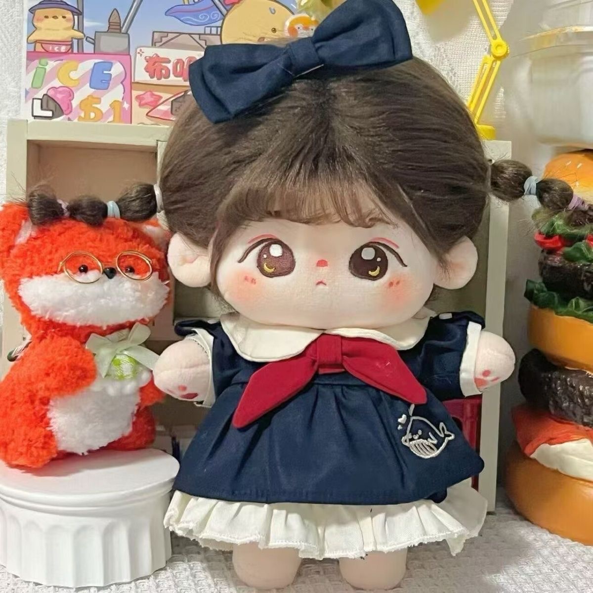 可爱娃衣衣服棉花娃娃校服制服20厘米cm套装娃娃换装无属性