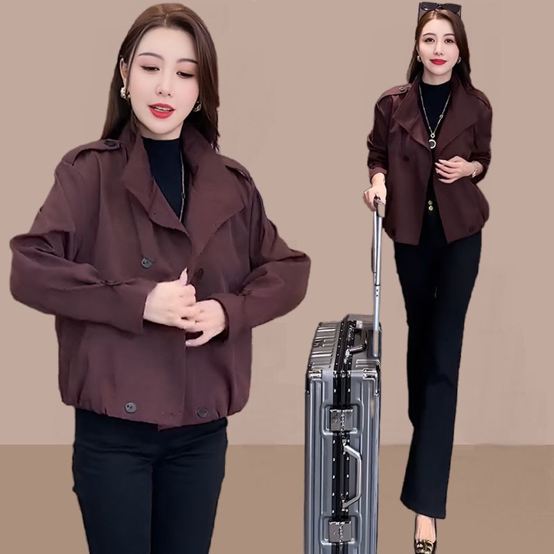 爆款西装风衣短外套女2025春装新款气质大衣高级感宽松休闲棒球服
