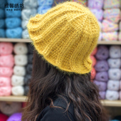 秀丝雅diy钩针秋冬款 锦柔线亮丝纱线小飞边帽子手工编织材料包