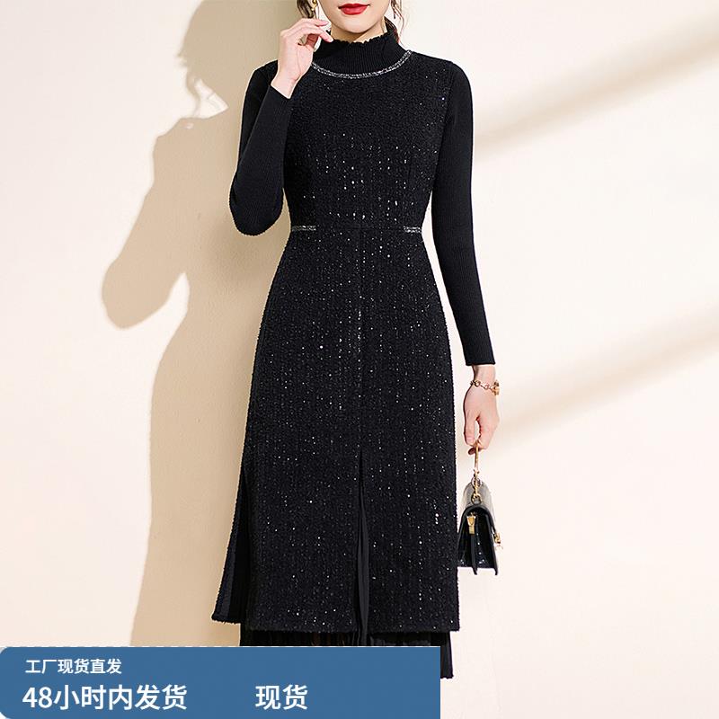 毛衣套装2026新款冬季一整套穿搭高级感超火毛呢背心裙两件套冬装