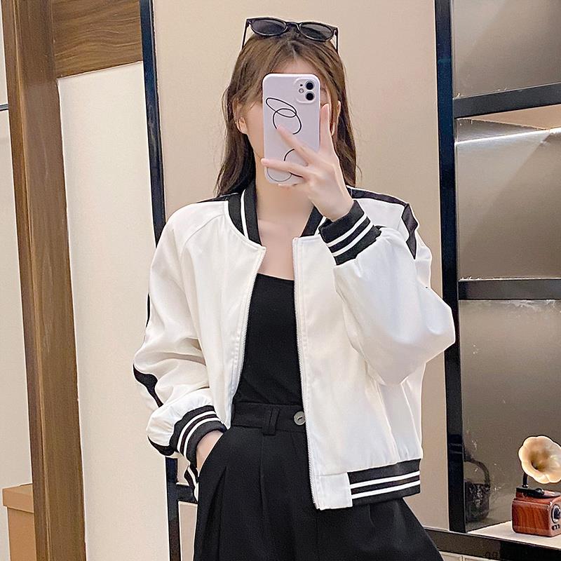 2025简约短款小外套BF风休闲女小众新款潮流百搭棒球服女外套春秋