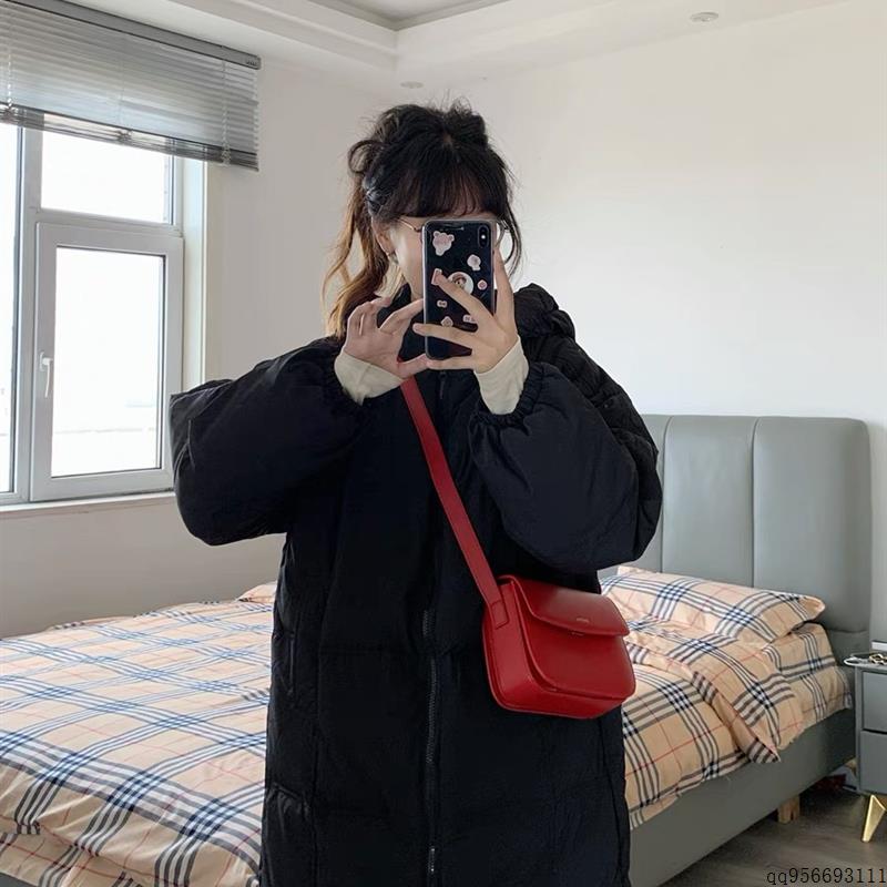 奶fufu白色连帽羽绒服女2025新款中长款过膝加厚显瘦白鸭绒冬外套