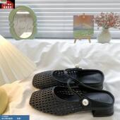 透气配裙子厚底凉拖 新款 内增高编织镂空包头半拖鞋 女外穿2025夏季