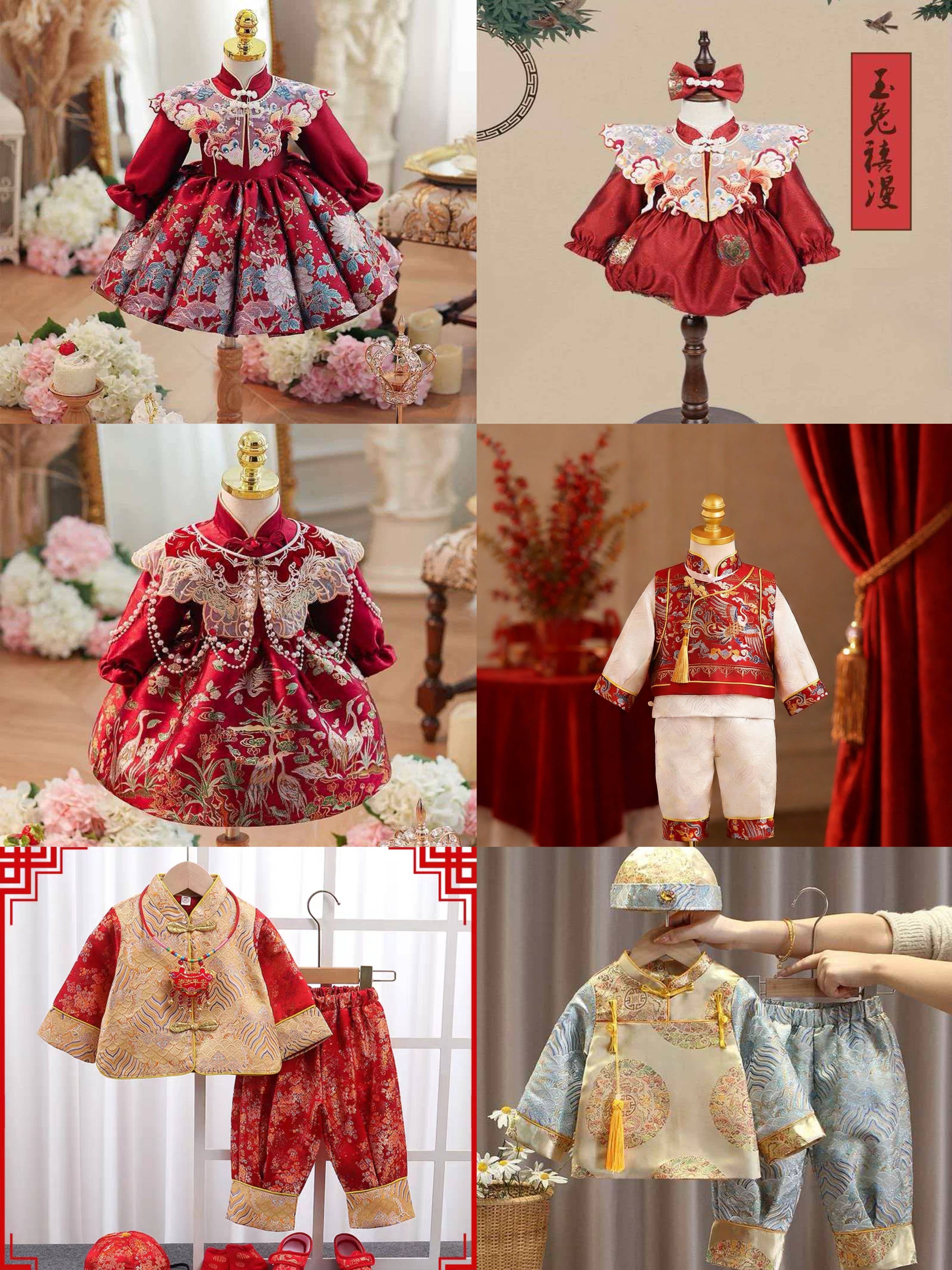 宝宝周岁礼服租赁男女中式唐装衣服拜年服抓周服出租