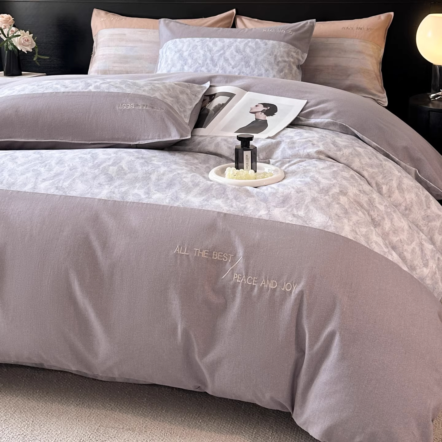 高档全棉磨毛四件套秋冬季加厚