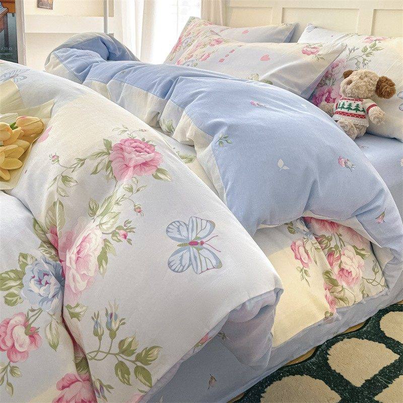 床上用品四件套纯棉全棉100床单网红床笠被套学生宿舍三件套ins风,床上用品,床品套件/四件套/多件套,淘宝优惠券,粉丝福利购,淘宝优惠卷