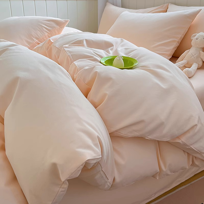 纯棉磨毛被套单件加厚秋冬新款纯色全棉单被罩四件套单人宿舍被单