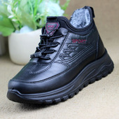 棉靴休闲防寒老人奶奶鞋 女加绒保暖妈妈鞋 加厚防滑 老北京棉鞋 冬季