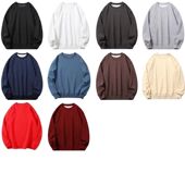 250克仿棉鱼鳞薄款 5XL2025年慵懒风炸街嘻哈 圆领卫衣 黑白色12