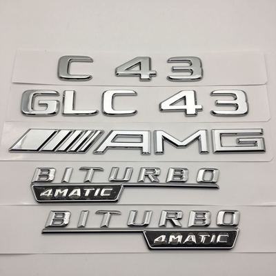 奔驰字标 E43 C43 GLC43 GLE43 AMG TURBO侧标 排量标 奔驰改装标