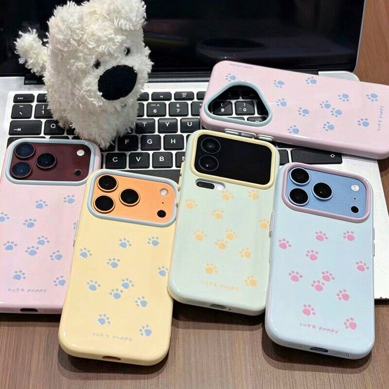 ins日韩葡萄紫小猫爪适用苹果18手机壳iPhone16promax新款air秋冬15pro少女14plus创意12pm全包11防摔13p硬壳
