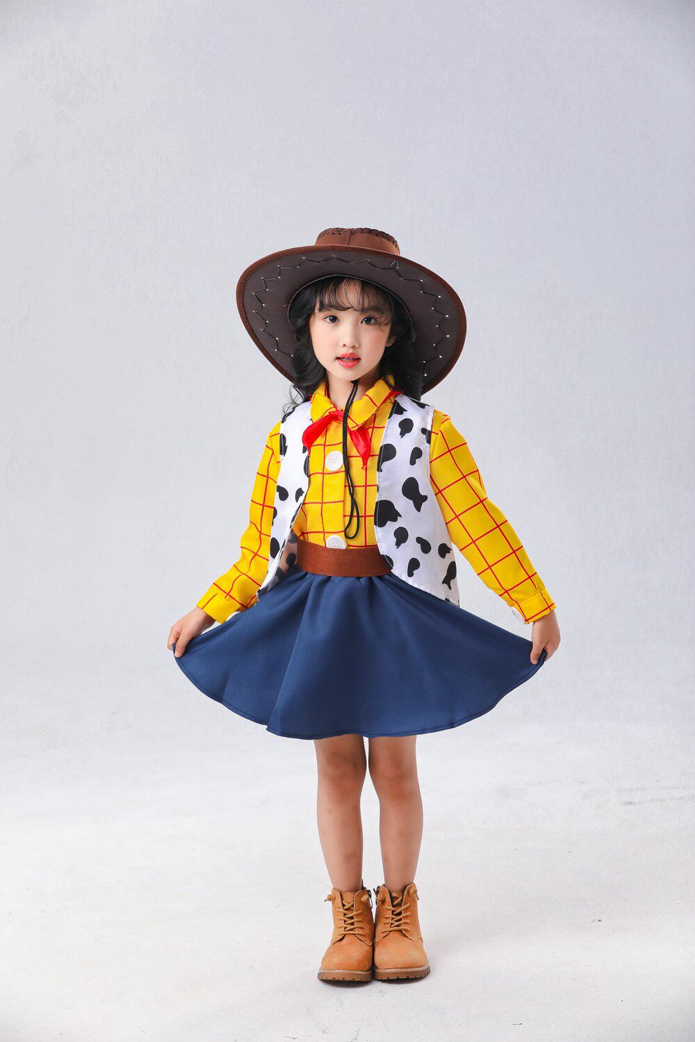 万圣节cosplay服装玩具总动员胡迪女童牛仔服装舞会表演亲子装