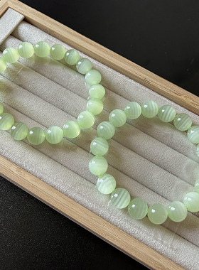 天然绿纹石手链冰种绿纹石水头足清爽大气绿纹石单圈手链男女款