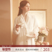 珊瑚绒浴袍睡衣法式 RoseTree睡袍冬季 女款 高级感法兰绒浴衣晨袍