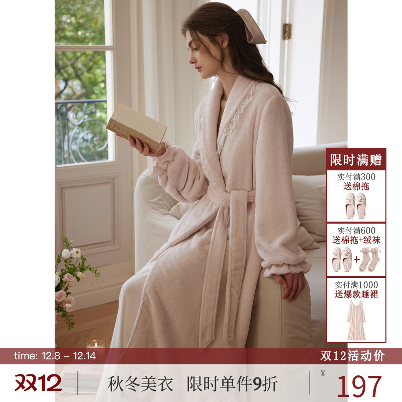 RoseTree复古宫廷气质慵懒法兰绒