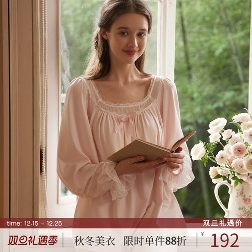 RoseTree复古宫廷少女假两件长袖