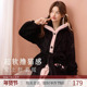 RoseTree珊瑚绒睡袍女冬季 可爱少女连帽加绒加厚毛绒睡衣2024新款