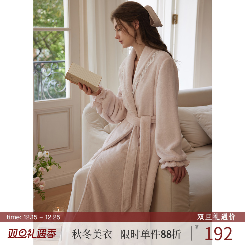 RoseTree复古宫廷气质慵懒法兰绒