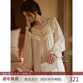 RoseTree法式 蕾丝复古宫廷公主风睡衣裙2025新款 睡衣女春秋季 长袖