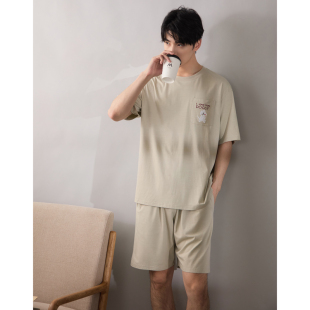 夏季 短裤 RoseTree凉感睡衣男款 短袖 宽松休闲家居服套装 2025新款