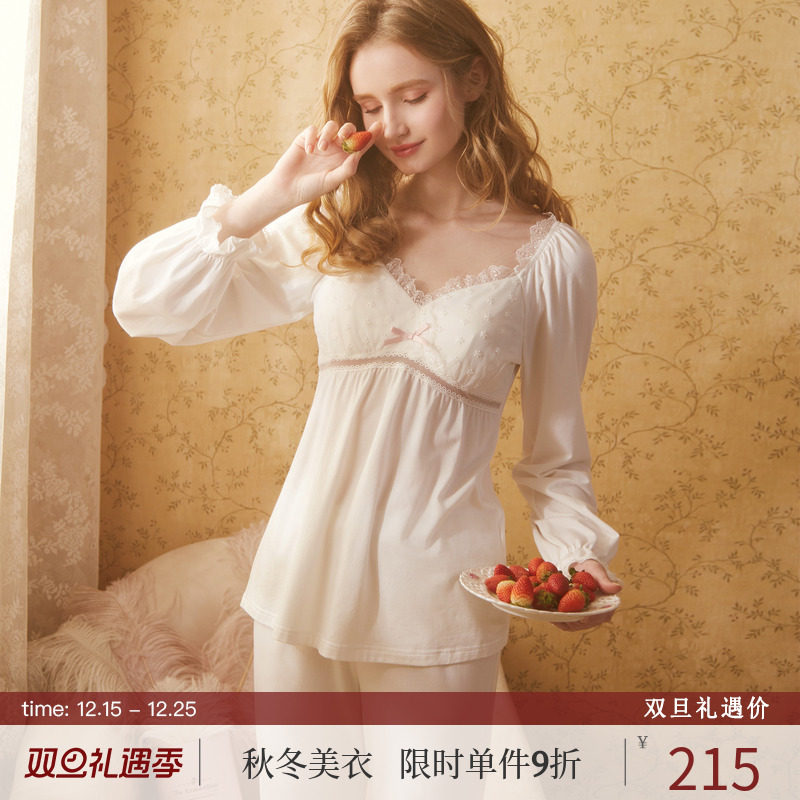 ROSETREE纯棉宫廷风睡衣套装