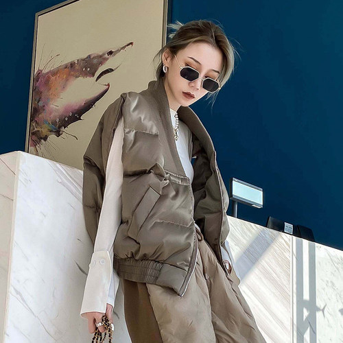 羽绒马甲女2026新款秋冬白鸭绒欧洲站短款韩版外穿马夹背心坎肩潮