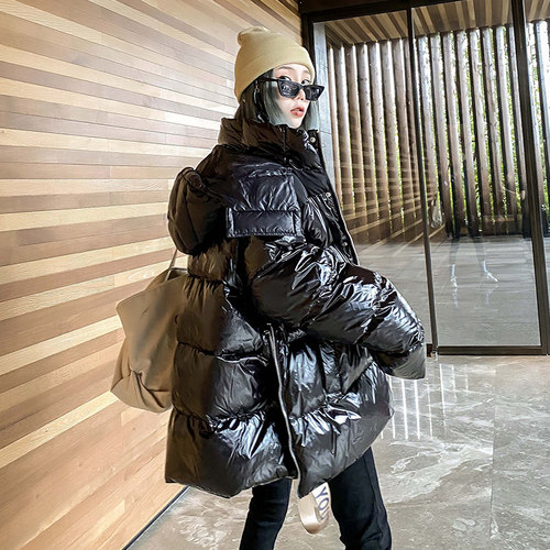 欧洲站黑色新款ins风爆款面包服