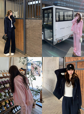 KMZD 御寒套装 休闲运动套装连帽卫衣卫裤两件套修身显瘦出片穿搭