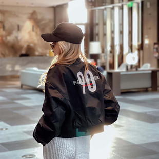 黑色外套女冬天2024新款爆款秋冬时尚洋气加厚高级感欧货棒球服潮