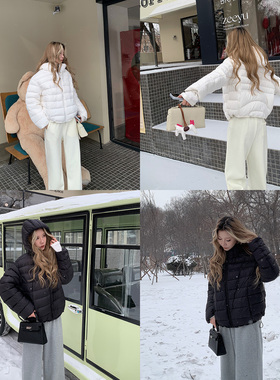 KMZD 小排骨 90白鸭绒短款羽绒服轻薄拉链显瘦保暖冬季外套女士