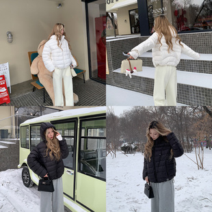 KMZD 小排骨 90白鸭绒短款羽绒服轻薄拉链显瘦保暖冬季外套女士